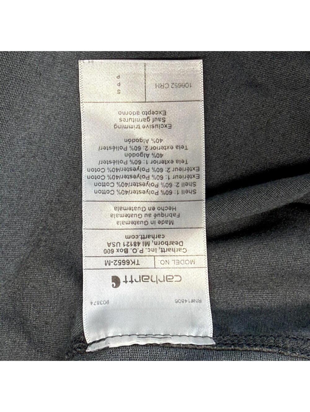 Carhartt Force Relaxed Fit Pocket T Shirt Gray Workwear Gorpcore Mens Small - Picture 8 of 8
